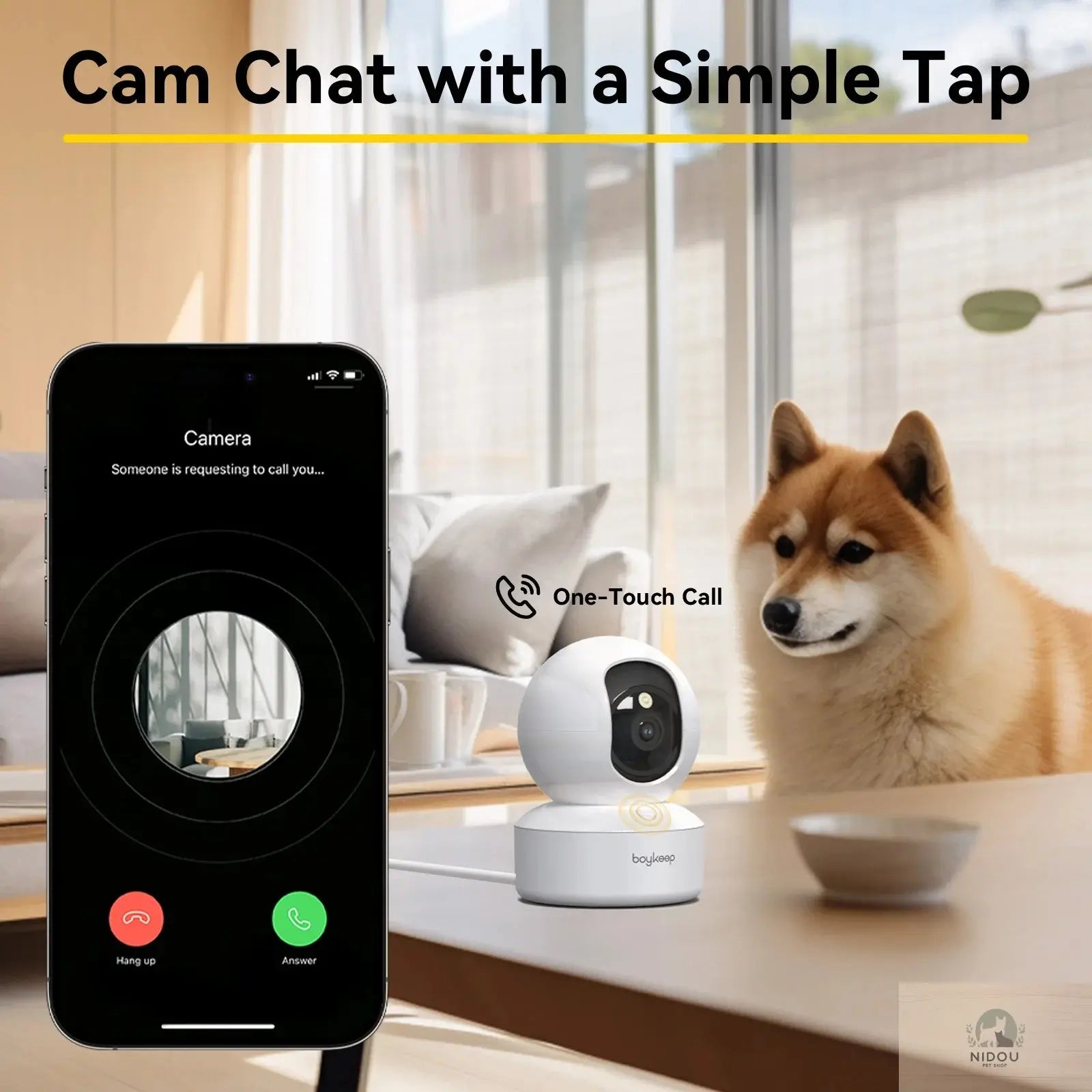 BoyKeep Smart Camera 2K Security Protection Wifi Surveillance 5G/2.4GHz Indoor Baby Night Vision 360° Pan & Tilt 2-Way Audio K30 NIDOU - Accessoires/ Produits amis4pattes