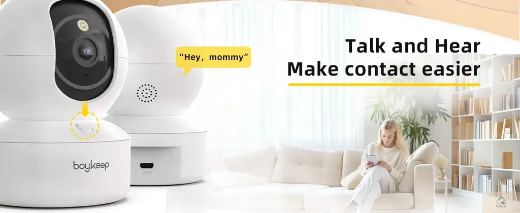 BoyKeep Smart Camera 2K Security Protection Wifi Surveillance 5G/2.4GHz Indoor Baby Night Vision 360° Pan & Tilt 2-Way Audio K30 NIDOU - Accessoires/ Produits amis4pattes