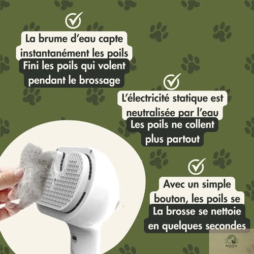 Brosse Chien et Chat à vapeur NIDOU
