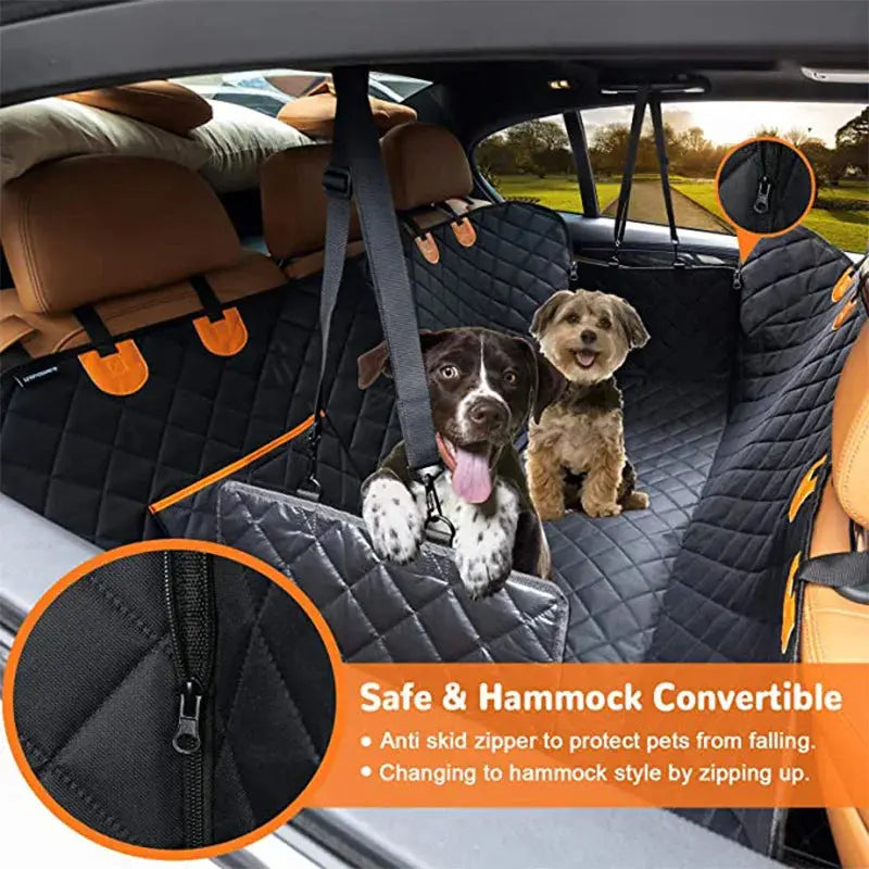 Dog Car Seat Cover Waterproof Pet Dog Carriers Travel Mat Hammock For Small Medium Large Dogs Car Rear Back Seat Safety Pad NIDOU - Accessoires/ Produits amis4pattes