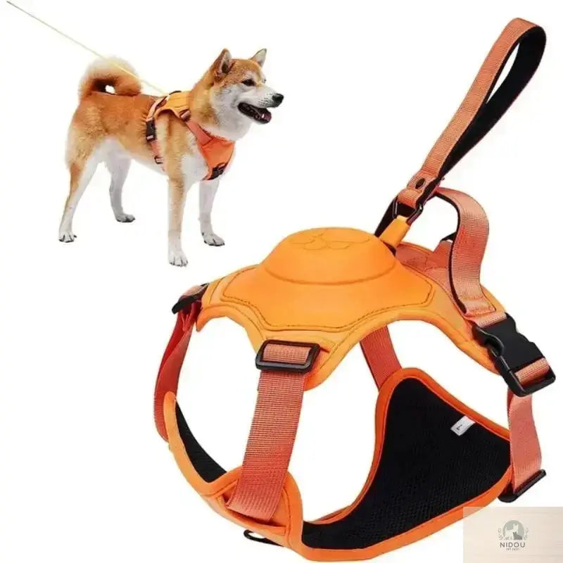Dog Harness with Leash Retractable,Adjustable for Large Dogs with Integrated Leash and Anti Slip Soft Handle,Comfortable NIDOU - Accessoires/ Produits amis4pattes