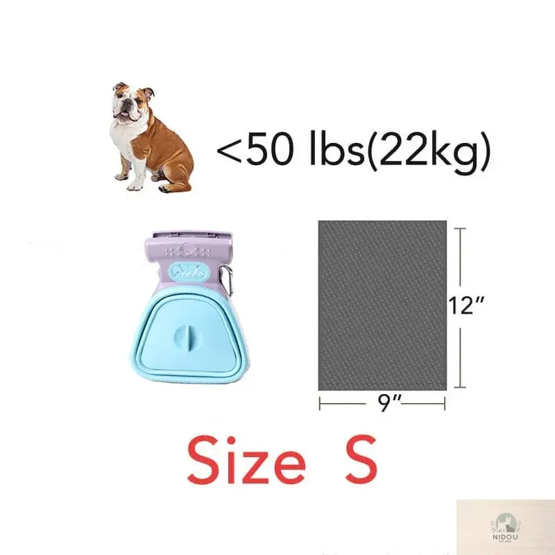 Dog Pet Travel Foldable Pooper Scooper With 1 Roll Decomposable bags Poop Scoop Clean Pick Up Excreta Cleaner NIDOU - Accessoires/ Produits amis4pattes