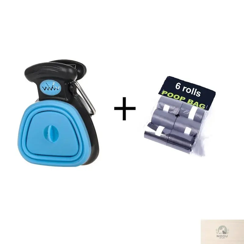 Dog Pet Travel Foldable Pooper Scooper With 1 Roll Decomposable bags Poop Scoop Clean Pick Up Excreta Cleaner NIDOU - Accessoires/ Produits amis4pattes