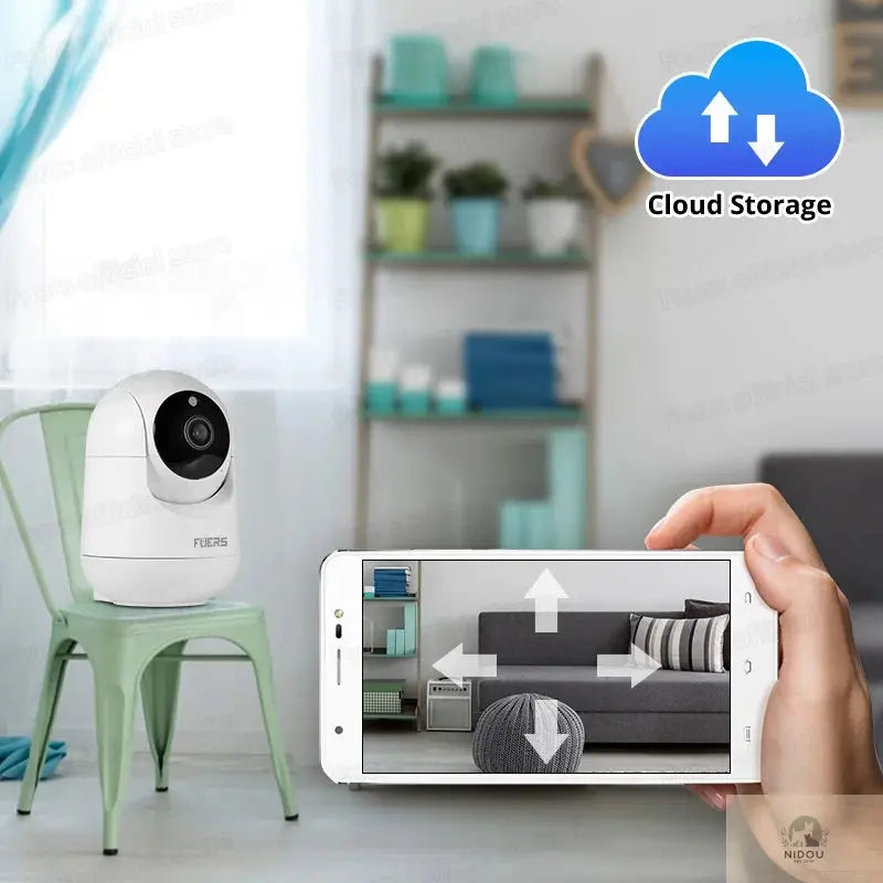 Fuers 4K 8MP IP Camera Tuya Smart Home Indoor WiFi Wireless Surveillance Camera Automatic Tracking CCTV Security Baby Monitor NIDOU - Accessoires/ Produits amis4pattes
