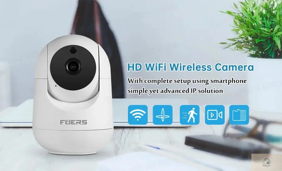 Fuers 4K 8MP IP Camera Tuya Smart Home Indoor WiFi Wireless Surveillance Camera Automatic Tracking CCTV Security Baby Monitor NIDOU - Accessoires/ Produits amis4pattes