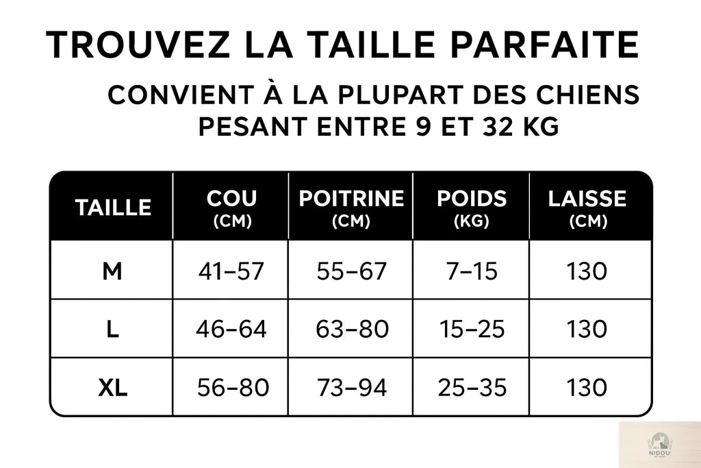 Harnais et laisse intégrée NIDOU - Accessoires/ Produits amis4pattes