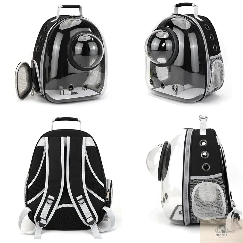 Pet Cat Carrying Bag Space Pet Backpacks Breathable Portable Transparent Backpack Puppy Dog Transport Carrier Space Capsule Bags NIDOU - Accessoires/ Produits amis4pattes