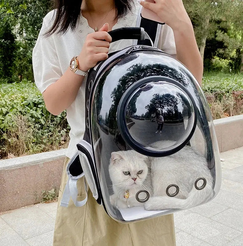 Pet Cat Carrying Bag Space Pet Backpacks Breathable Portable Transparent Backpack Puppy Dog Transport Carrier Space Capsule Bags NIDOU - Accessoires/ Produits amis4pattes