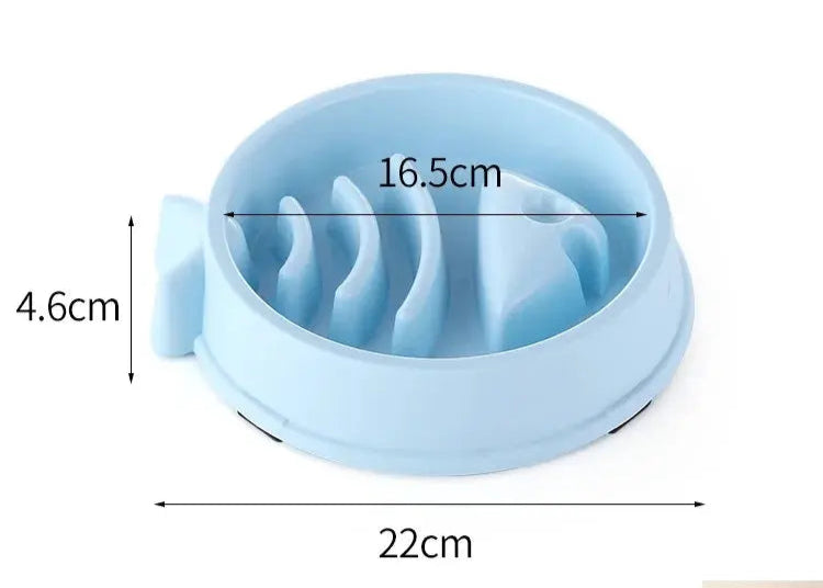 Pet Cat Dog Slow Food Bowl Fat Help Healthy Round Anti-choking Thickened And Non-slip Multiple Colors Shapes NIDOU - Accessoires/ Produits amis4pattes