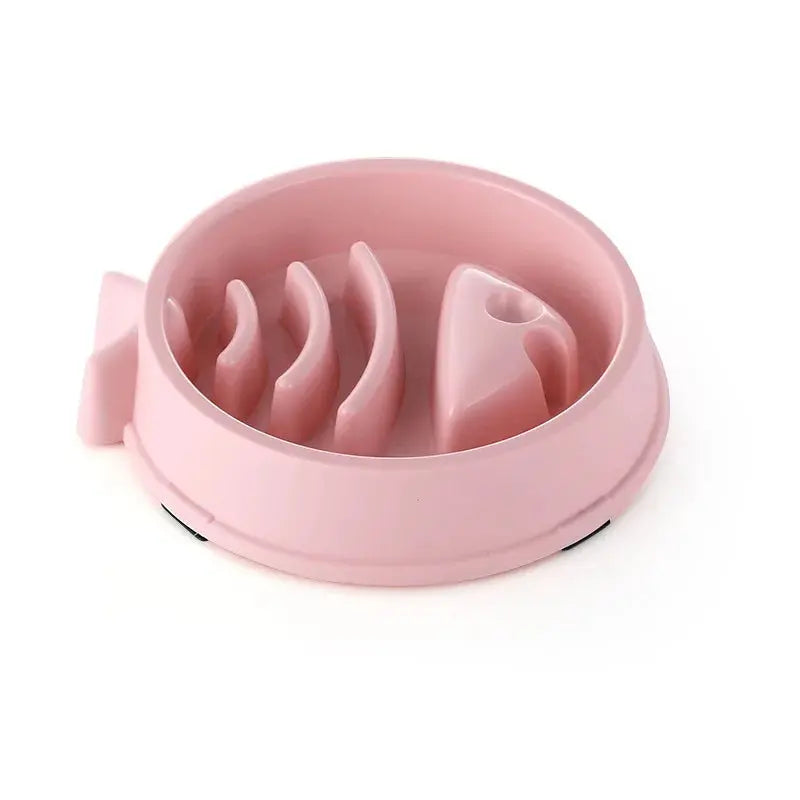 Pet Cat Dog Slow Food Bowl Fat Help Healthy Round Anti-choking Thickened And Non-slip Multiple Colors Shapes NIDOU - Accessoires/ Produits amis4pattes