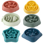 Pet Cat Dog Slow Food Bowl Fat Help Healthy Round Anti-choking Thickened And Non-slip Multiple Colors Shapes NIDOU - Accessoires/ Produits amis4pattes