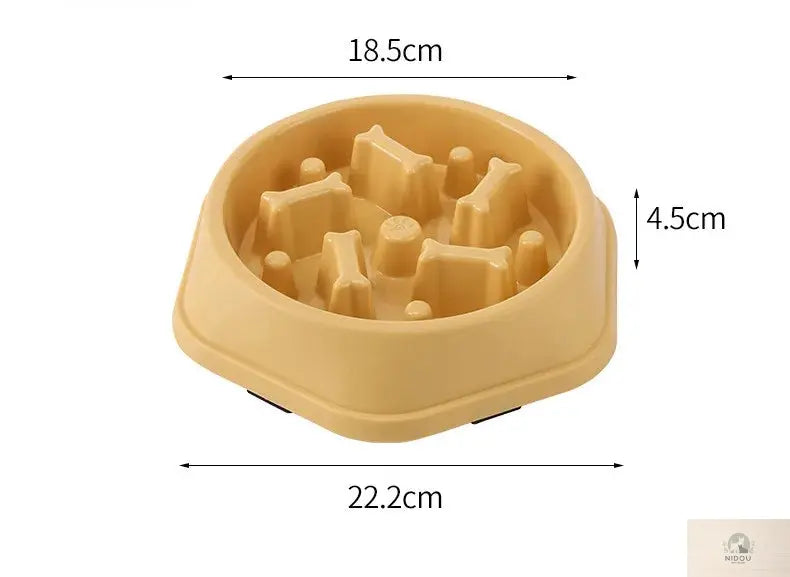 Pet Cat Dog Slow Food Bowl Fat Help Healthy Round Anti-choking Thickened And Non-slip Multiple Colors Shapes NIDOU - Accessoires/ Produits amis4pattes