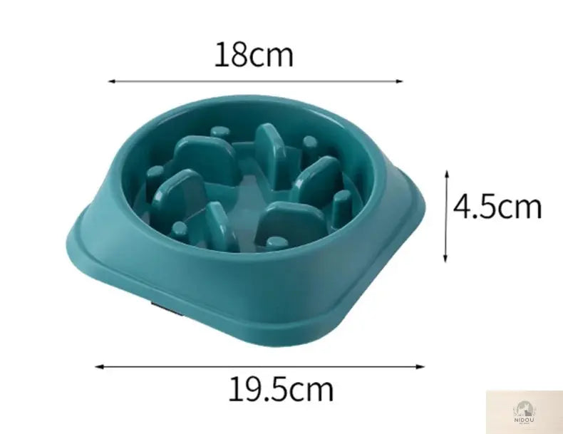 Pet Cat Dog Slow Food Bowl Fat Help Healthy Round Anti-choking Thickened And Non-slip Multiple Colors Shapes NIDOU - Accessoires/ Produits amis4pattes