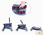 Pet Stroller Cat Cart Portable Small Pet Cart Teddy Dog Light Cart Dog Stroller NIDOU - Accessoires/ Produits amis4pattes