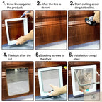 Smart Pet Door 4 Way Locking Security Lock ABS Plastic Dog Cat Flap Door Controllable Switch Direction Doors Small Pet Supplies NIDOU - Accessoires/ Produits amis4pattes