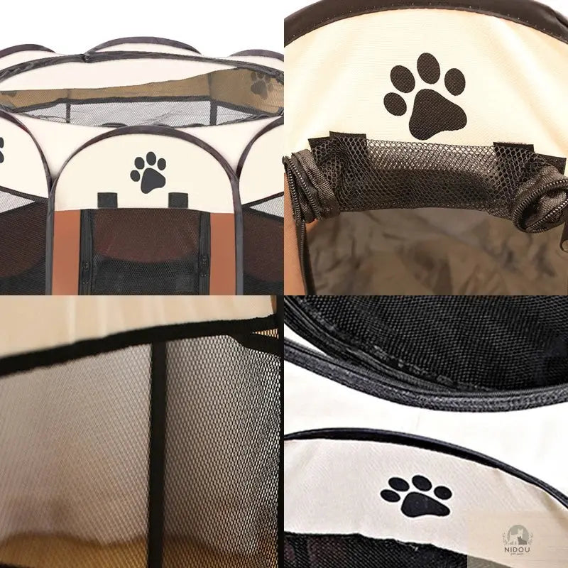Portable Foldable Pet Tent Kennel Octagonal Fence Puppy Shelter Easy To Use Cat and Dog Home Furnishings - NIDOU