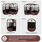 Portable Foldable Pet Tent Kennel Octagonal Fence Puppy Shelter Easy To Use Cat and Dog Home Furnishings - NIDOU