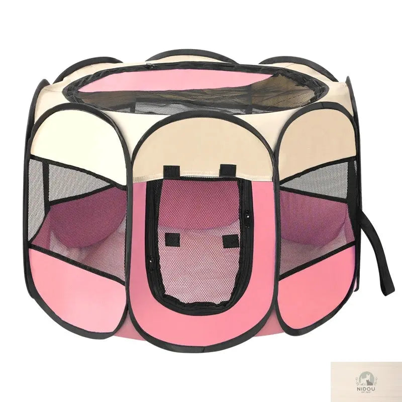 Portable Foldable Pet Tent Kennel Octagonal Fence Puppy Shelter Easy To Use Cat and Dog Home Furnishings - NIDOU