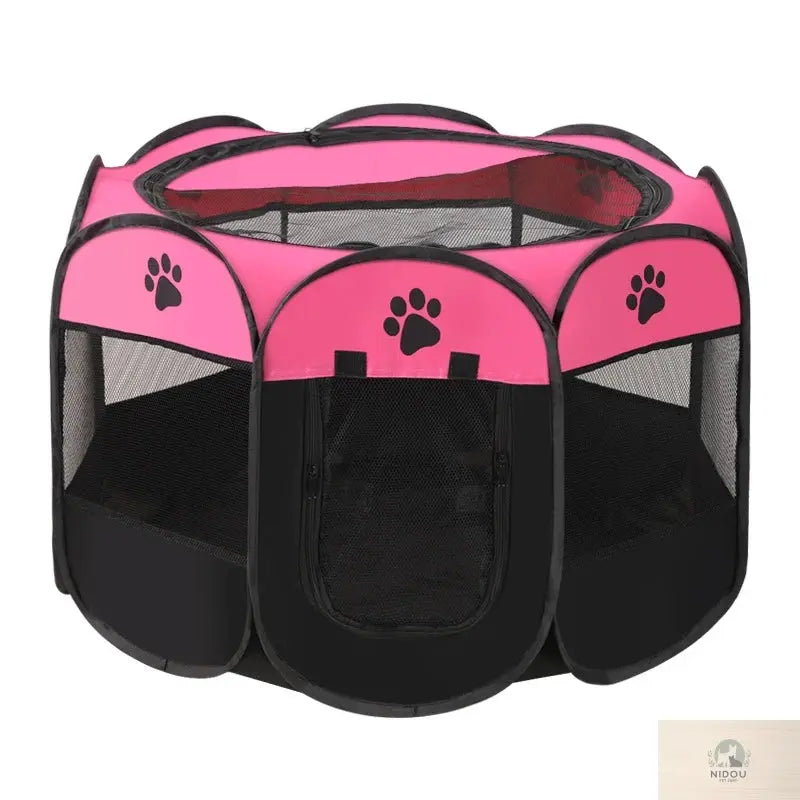 Portable Foldable Pet Tent Kennel Octagonal Fence Puppy Shelter Easy To Use Cat and Dog Home Furnishings - NIDOU