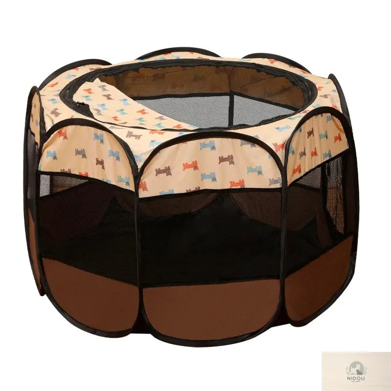 Portable Foldable Pet Tent Kennel Octagonal Fence Puppy Shelter Easy To Use Cat and Dog Home Furnishings - NIDOU