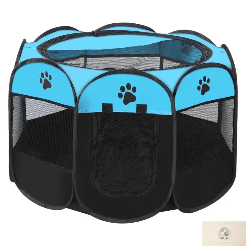 Portable Foldable Pet Tent Kennel Octagonal Fence Puppy Shelter Easy To Use Cat and Dog Home Furnishings - NIDOU